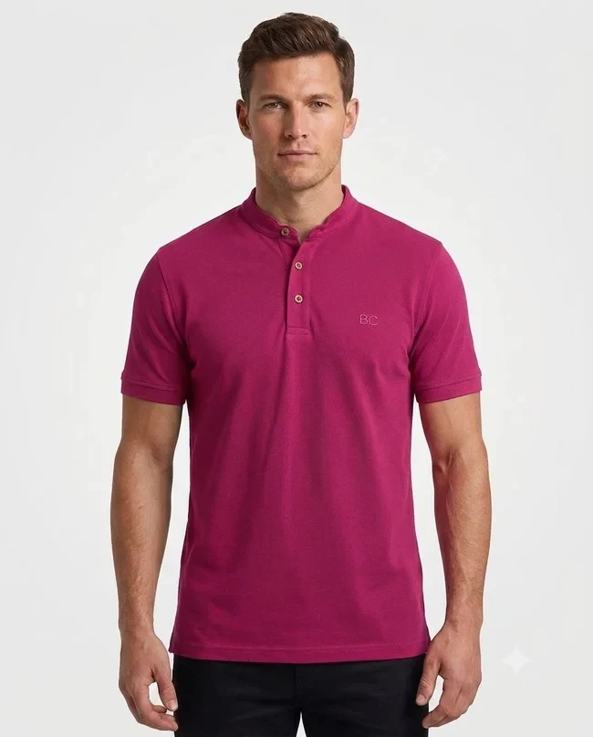 Regular Fit Half Collar Polo Shirt – Original Cotton