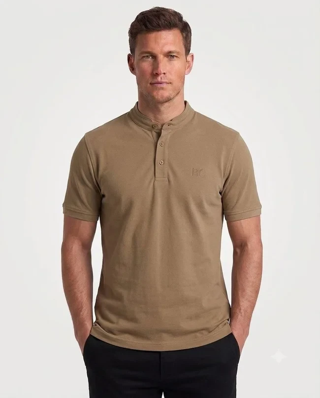 Regular Fit Half Collar Polo Shirt – Original Cotton