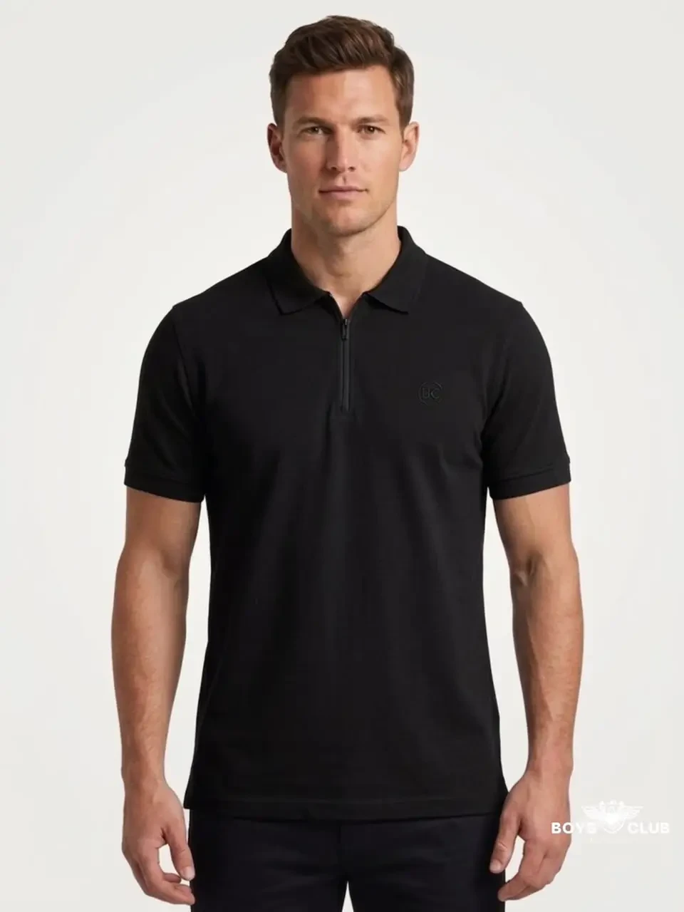 Regular Fit Zip Polo Shirt – Original Cotton